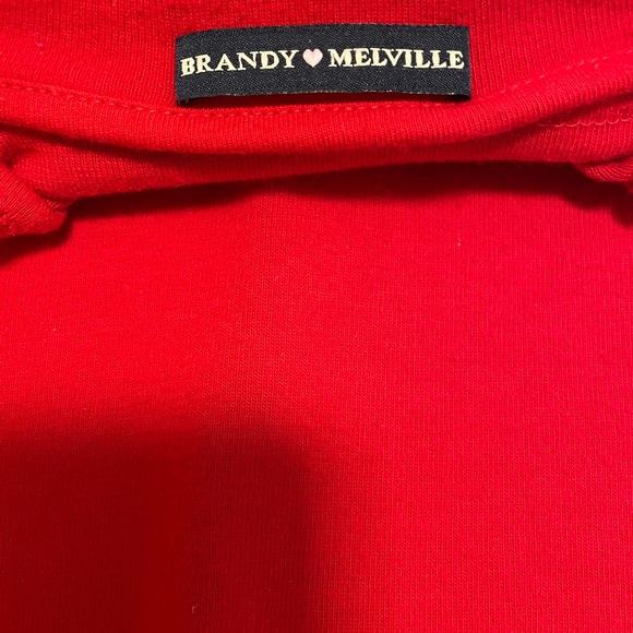 brandy melville red collared shirt - Picture 2 of 2
